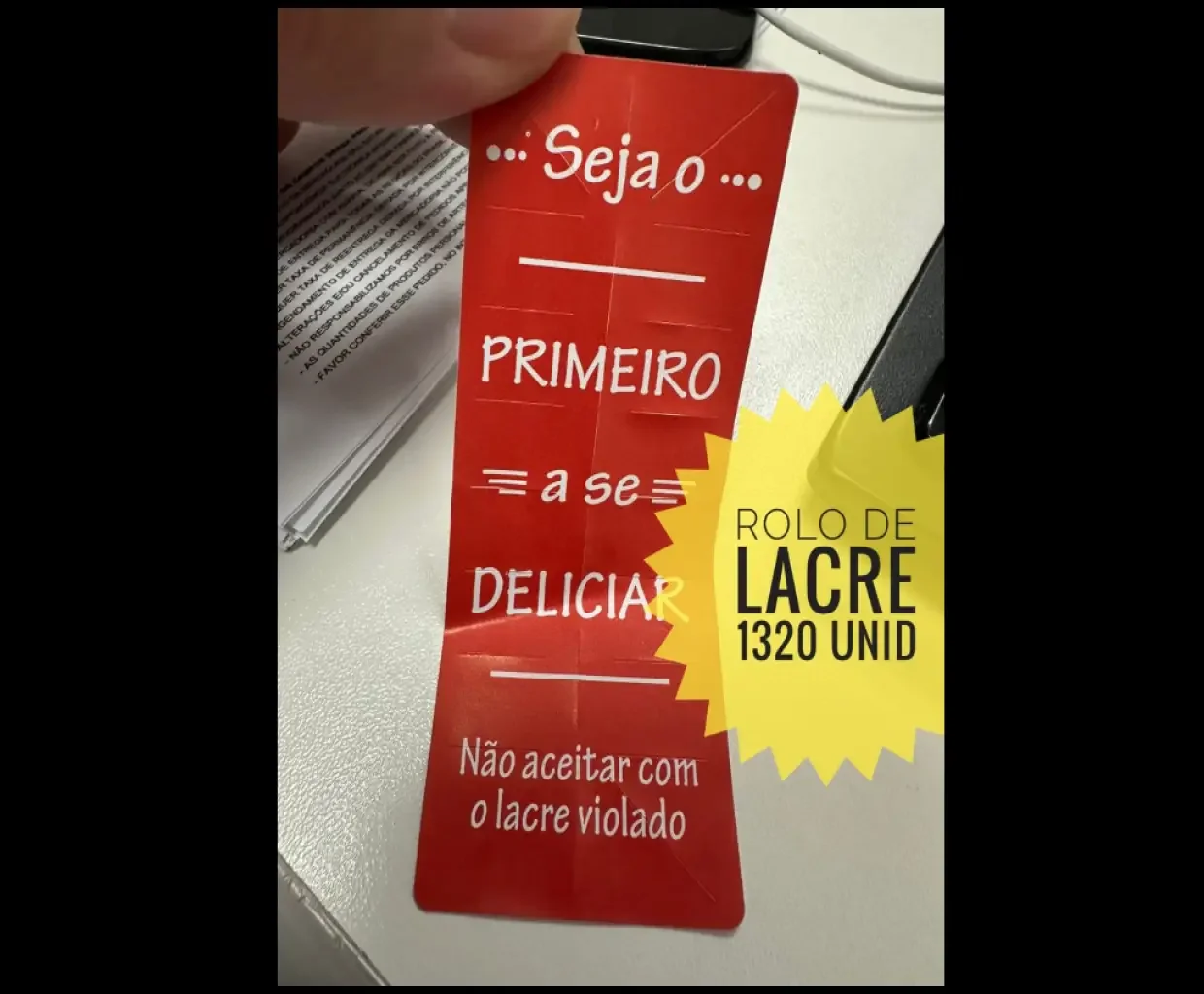 Lacre de Segurança Delivery 100X35 Cx 12 Rolos 2